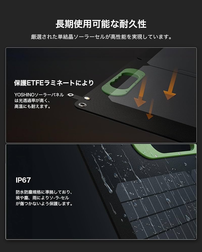 Amazon | YOSHINO ヨシノ ソーラーパネル SolarPanel SP100 100W